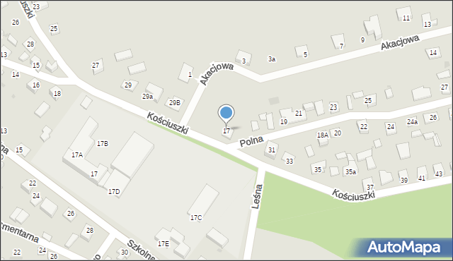 Sochocin, Polna, 17, mapa Sochocin