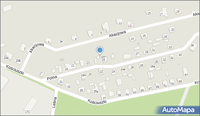 Sochocin, Polna, 25a, mapa Sochocin