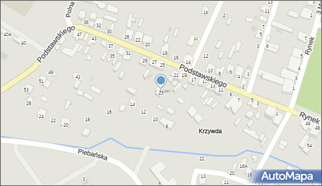 Sokołów Małopolski, Podstawskiego Piotra, płk., 23, mapa Sokołów Małopolski