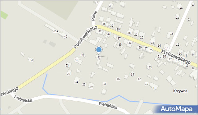 Sokołów Małopolski, Podstawskiego Piotra, płk., 41, mapa Sokołów Małopolski