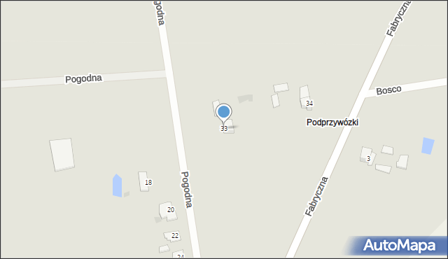 Sokołów Podlaski, Pogodna, 33, mapa Sokołów Podlaski