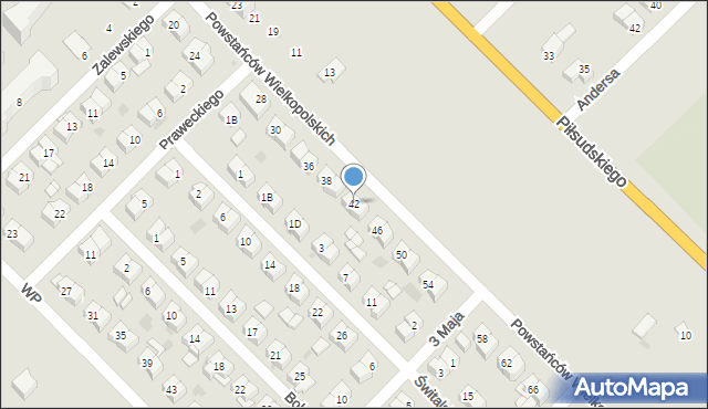 Sokołów Podlaski, Powstańców Wielkopolskich, 42, mapa Sokołów Podlaski