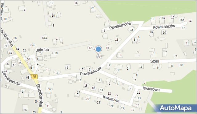 Solarnia, Powstańców, 11, mapa Solarnia