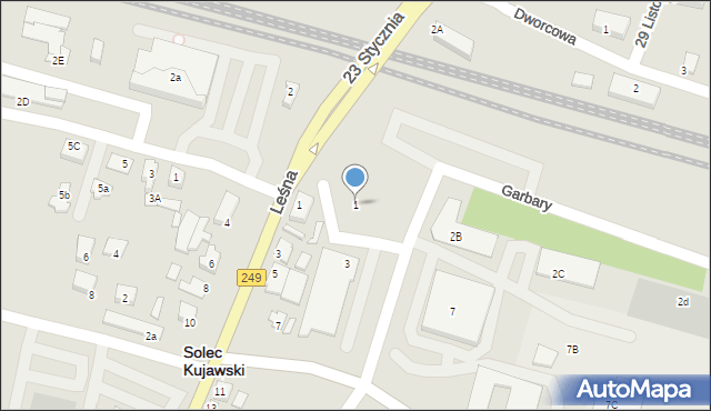 Solec Kujawski, Powstańców, 1, mapa Solec Kujawski