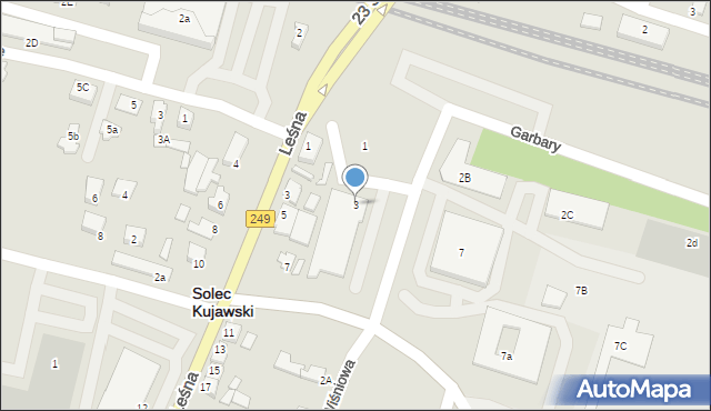 Solec Kujawski, Powstańców, 3, mapa Solec Kujawski