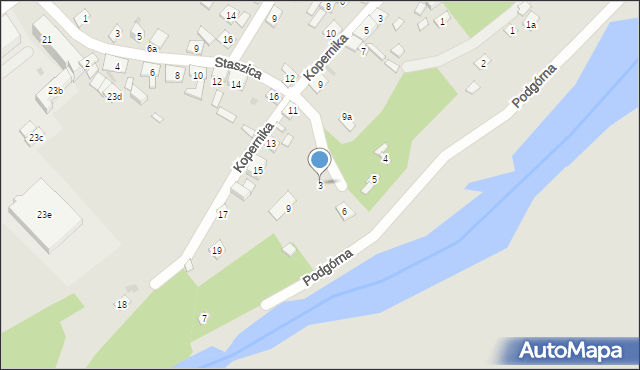 Solec nad Wisłą, Podgórna, 3, mapa Solec nad Wisłą