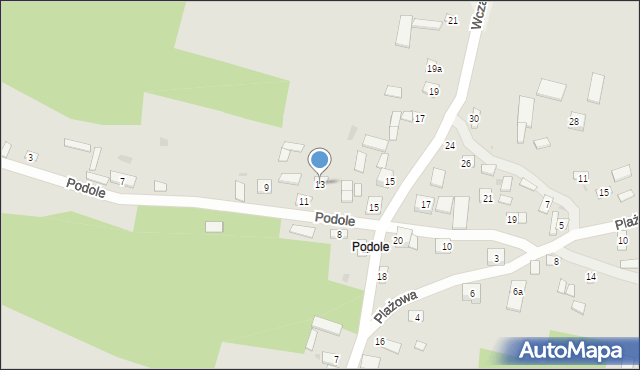 Solec nad Wisłą, Podole, 13, mapa Solec nad Wisłą