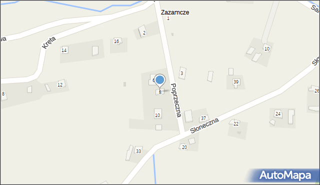 Sośnica, Poprzeczna, 8, mapa Sośnica