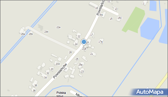 Sośnicowice, Powstańców, 21a, mapa Sośnicowice