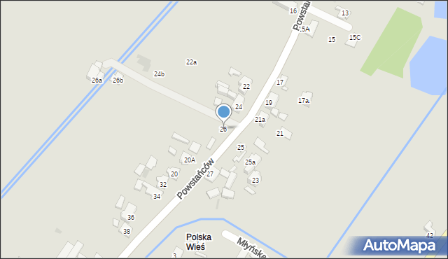 Sośnicowice, Powstańców, 26, mapa Sośnicowice