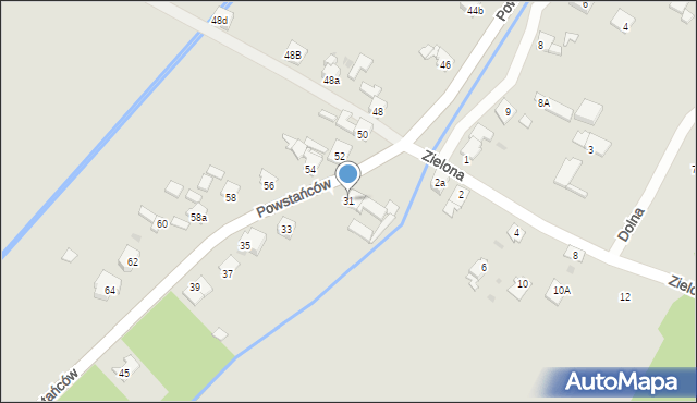 Sośnicowice, Powstańców, 31, mapa Sośnicowice