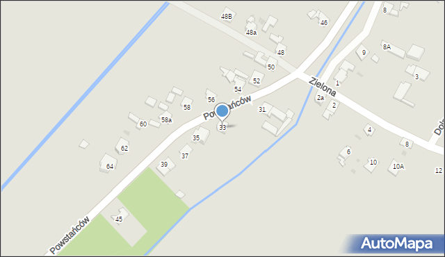 Sośnicowice, Powstańców, 33, mapa Sośnicowice