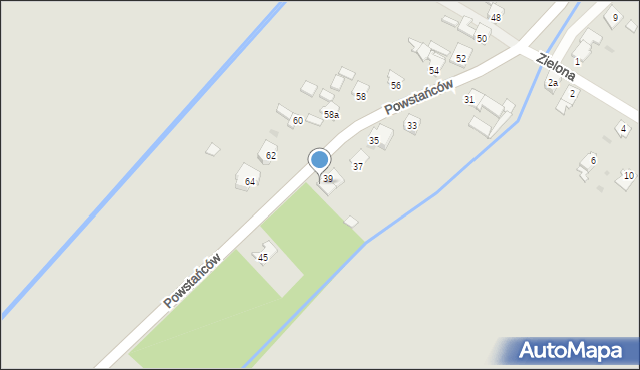 Sośnicowice, Powstańców, 41, mapa Sośnicowice