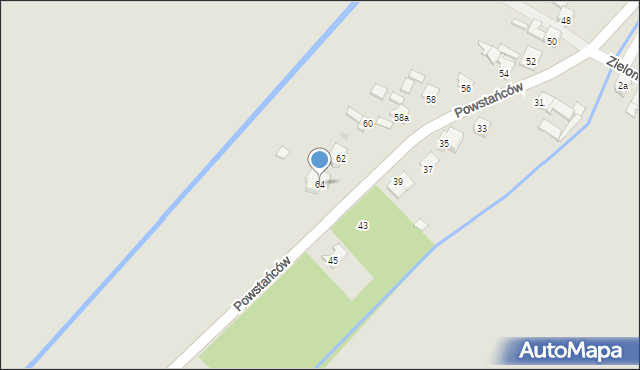 Sośnicowice, Powstańców, 64, mapa Sośnicowice