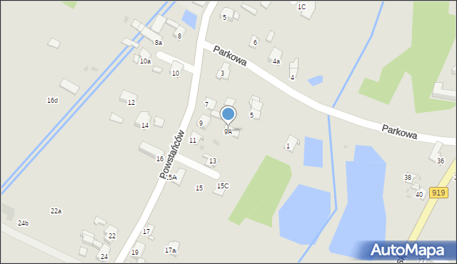 Sośnicowice, Powstańców, 9A, mapa Sośnicowice