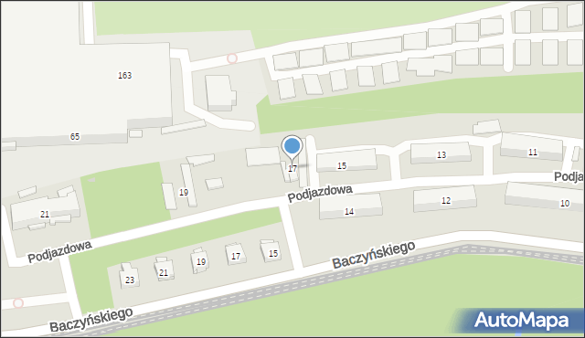 Sosnowiec, Podjazdowa, 17, mapa Sosnowca