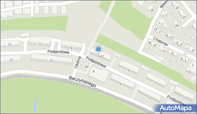 Sosnowiec, Podjazdowa, 7, mapa Sosnowca