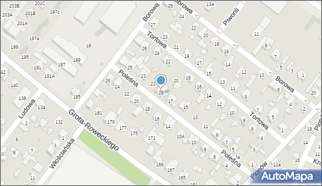 Sosnowiec, Poleśna, 19, mapa Sosnowca