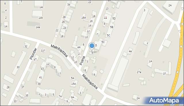 Sosnowiec, Polna, 3, mapa Sosnowca