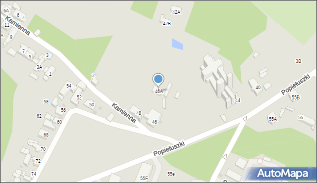 Sosnowiec, Popiełuszki Jerzego, bł. ks., 46A, mapa Sosnowca