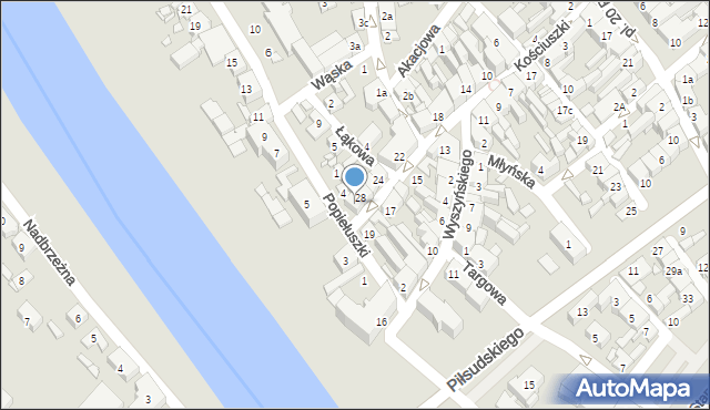 Śrem, Popiełuszki Jerzego, bł. ks., 4a, mapa Śrem