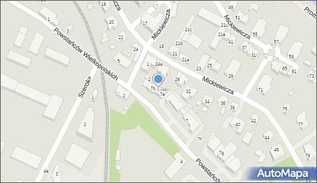 Śrem, Powstańców Wielkopolskich, 7d, mapa Śrem