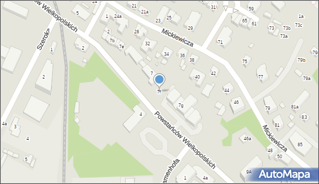 Śrem, Powstańców Wielkopolskich, 7f, mapa Śrem