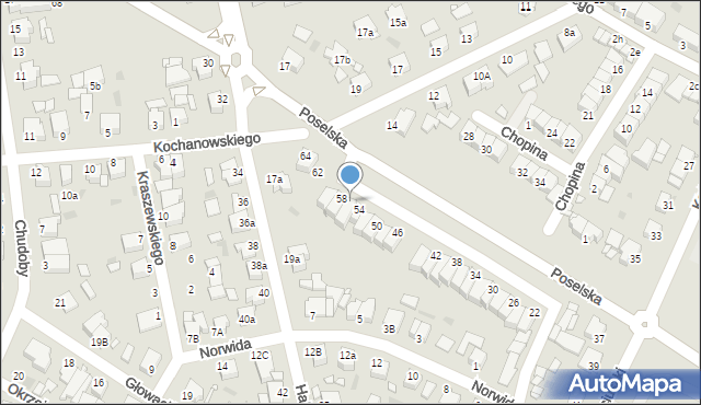 Środa Wielkopolska, Poselska, 56, mapa Środa Wielkopolska