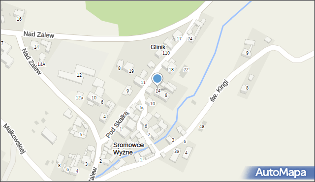 Sromowce Wyżne, Pod Skałką, 14, mapa Sromowce Wyżne