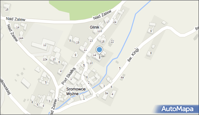 Sromowce Wyżne, Pod Skałką, 8, mapa Sromowce Wyżne