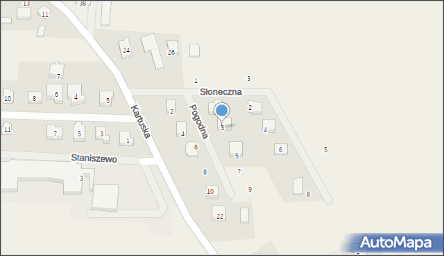 Staniszewo, Pogodna, 3, mapa Staniszewo