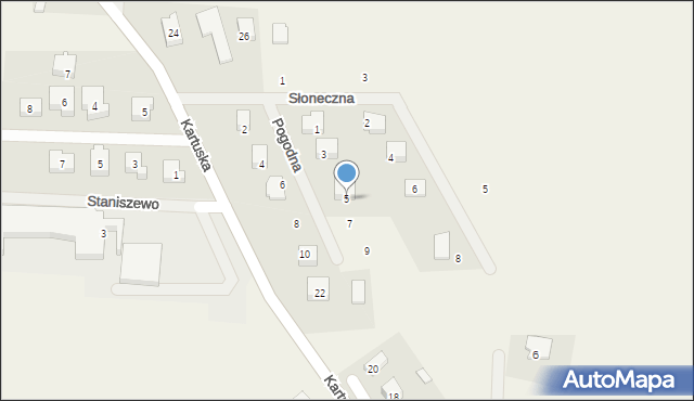 Staniszewo, Pogodna, 5, mapa Staniszewo