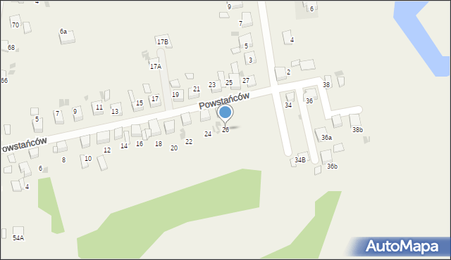 Stanowice, Powstańców, 26, mapa Stanowice