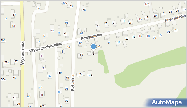 Stanowice, Powstańców, 4, mapa Stanowice