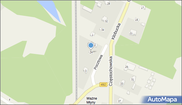 Stara Brzeźnica, Pocztowa, 2A, mapa Stara Brzeźnica