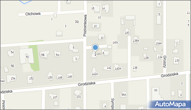 Stara Wieś, Poziomkowa, 4, mapa Stara Wieś