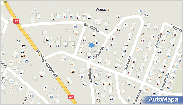 Starachowice, Podgórze, 52, mapa Starachowic