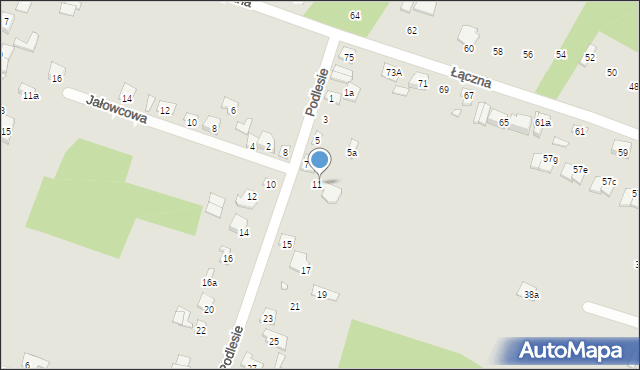 Starachowice, Podlesie, 13, mapa Starachowic