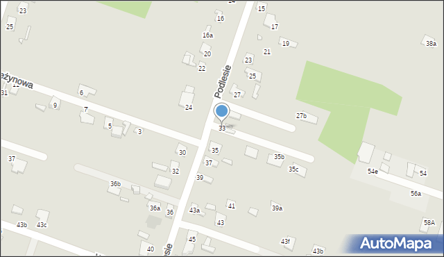 Starachowice, Podlesie, 33, mapa Starachowic