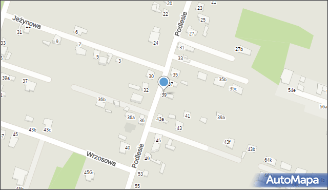 Starachowice, Podlesie, 39, mapa Starachowic