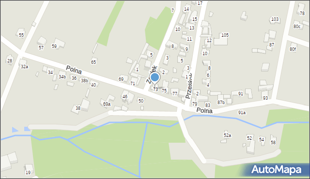 Starachowice, Polna, 73, mapa Starachowic