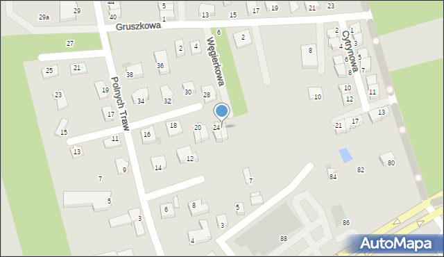 Stare Bielice, Polnych Traw, 26, mapa Stare Bielice