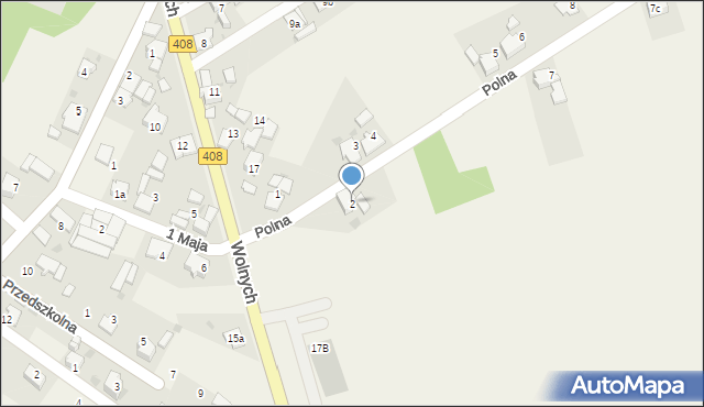 Stare Koźle, Polna, 2, mapa Stare Koźle