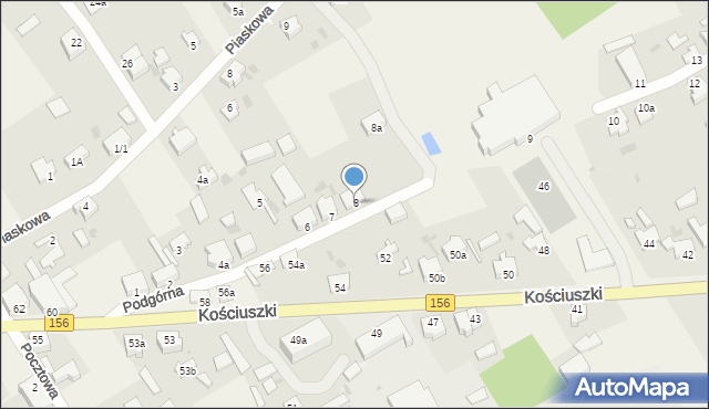 Stare Kurowo, Podgórna, 8, mapa Stare Kurowo