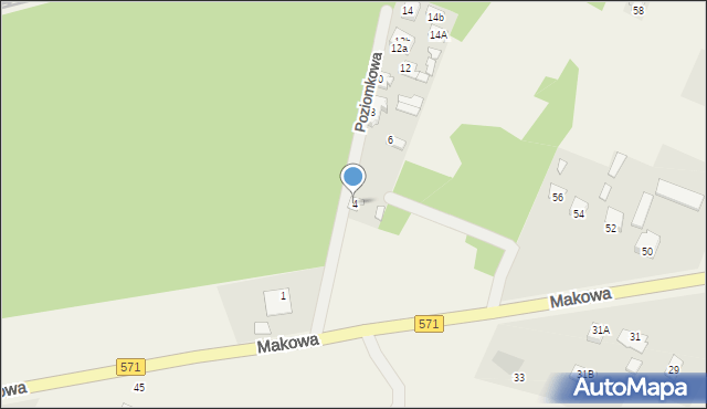 Stare Pieścirogi, Poziomkowa, 4, mapa Stare Pieścirogi