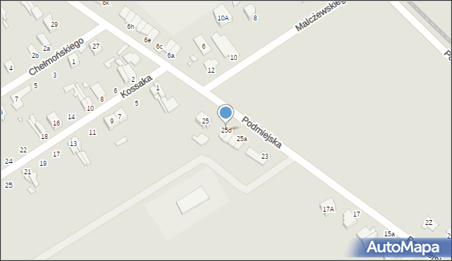 Stargard, Podmiejska, 25d, mapa Stargard