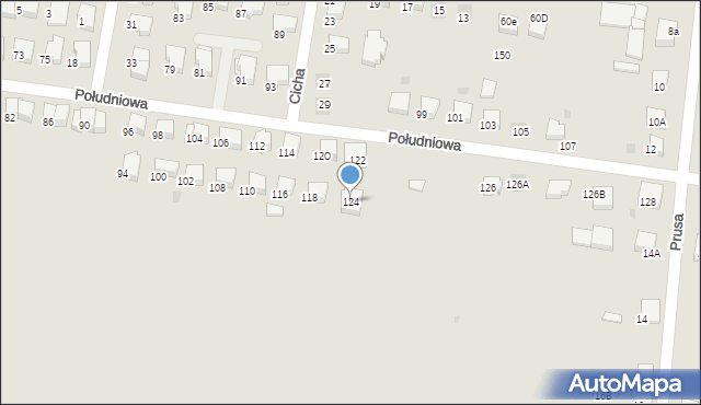 Starogard Gdański, Południowa, 124, mapa Starogard Gdański