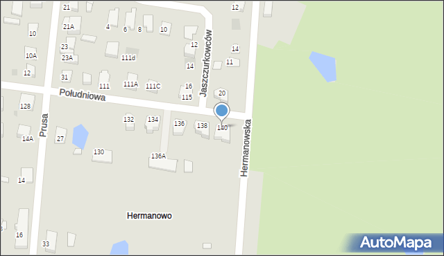 Starogard Gdański, Południowa, 140, mapa Starogard Gdański