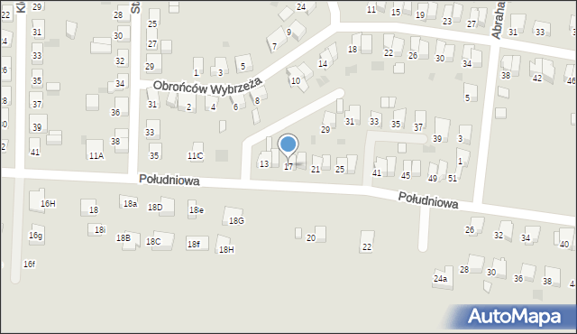 Starogard Gdański, Południowa, 17, mapa Starogard Gdański