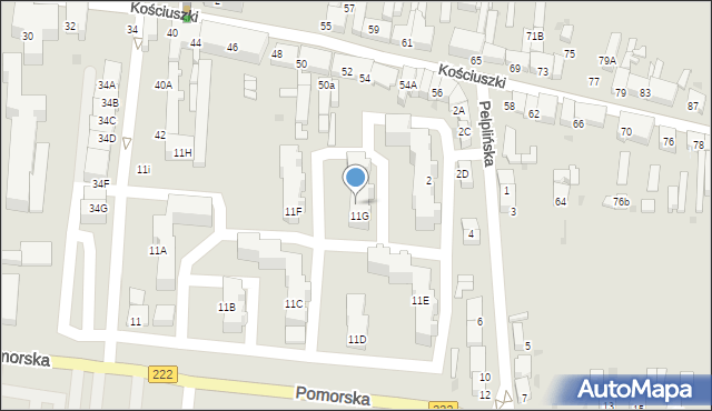 Starogard Gdański, Pomorska, 11F, mapa Starogard Gdański